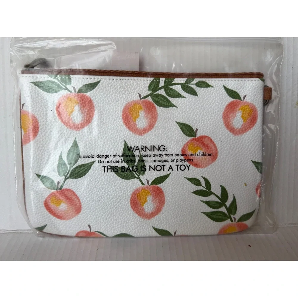 Thirty-One Rubie Mini Peach Paradise Pebble Pouch Wristlet 8404AL290000 NEW